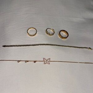 Gold and Rose Gold Jewelry Set